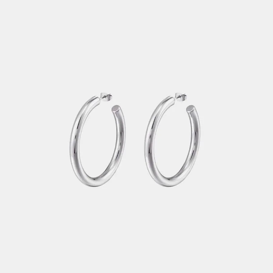 گوشواره نقره زنانه طرح حلقه ای