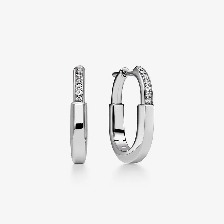 گوشواره نقره زنانه حلقه ای طرح بیضی