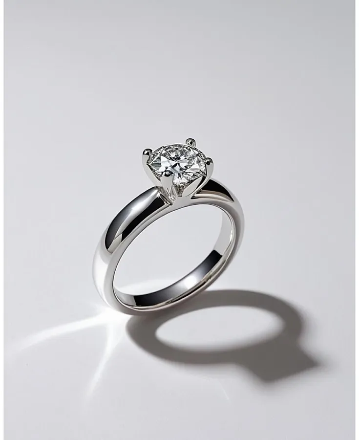 انگشتر نقره زنانه تک نگین نامزدی