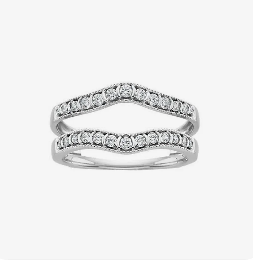 انگشتر نقره زنانه طرح حلقه ازدواج