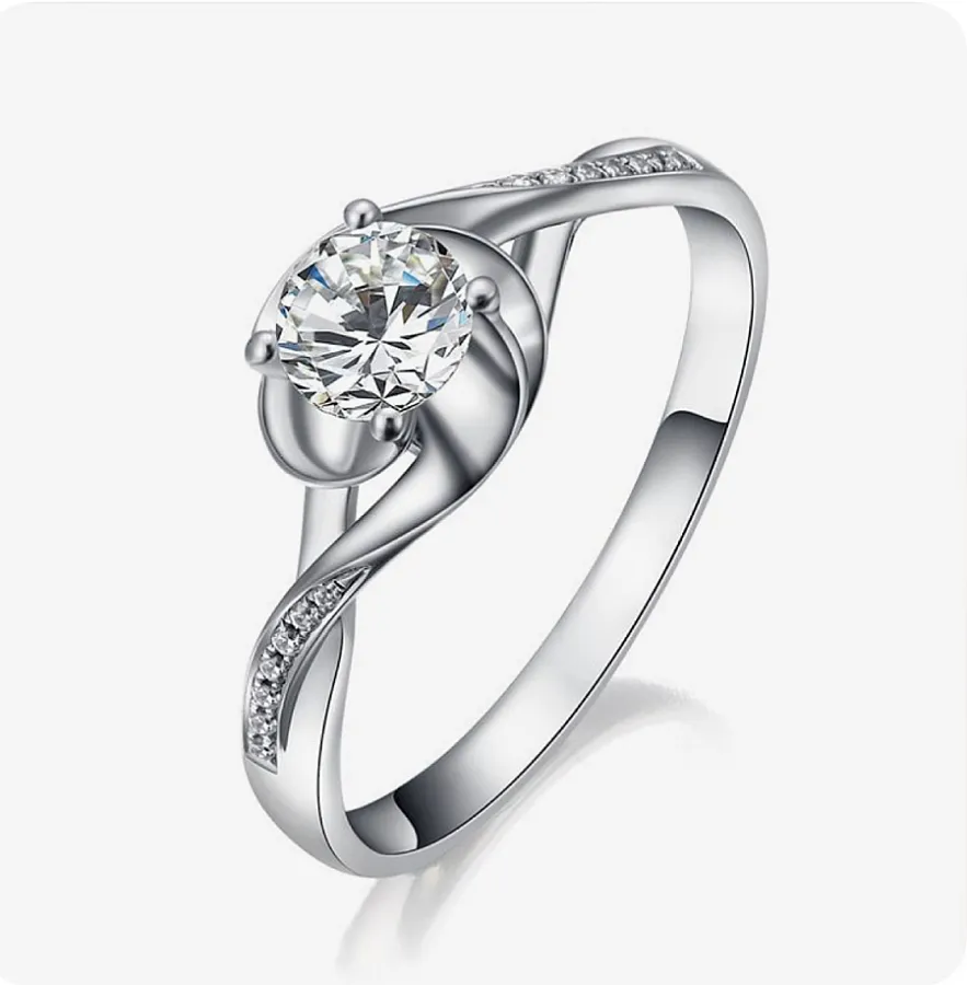 انگشتر نقره زنانه طرح طلا