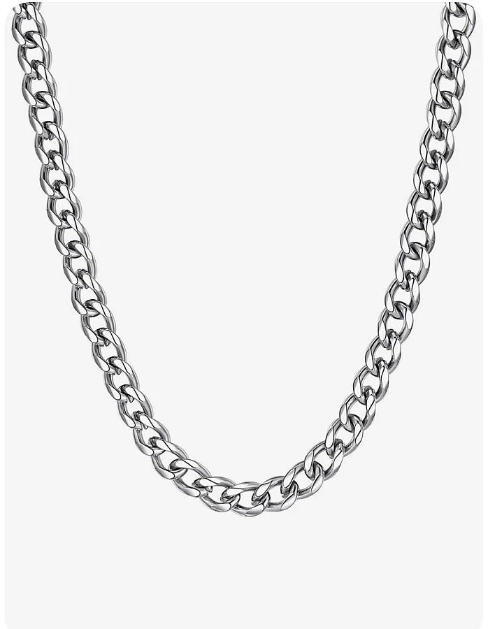 زنجیر نقره مردانه طرح زنجیری