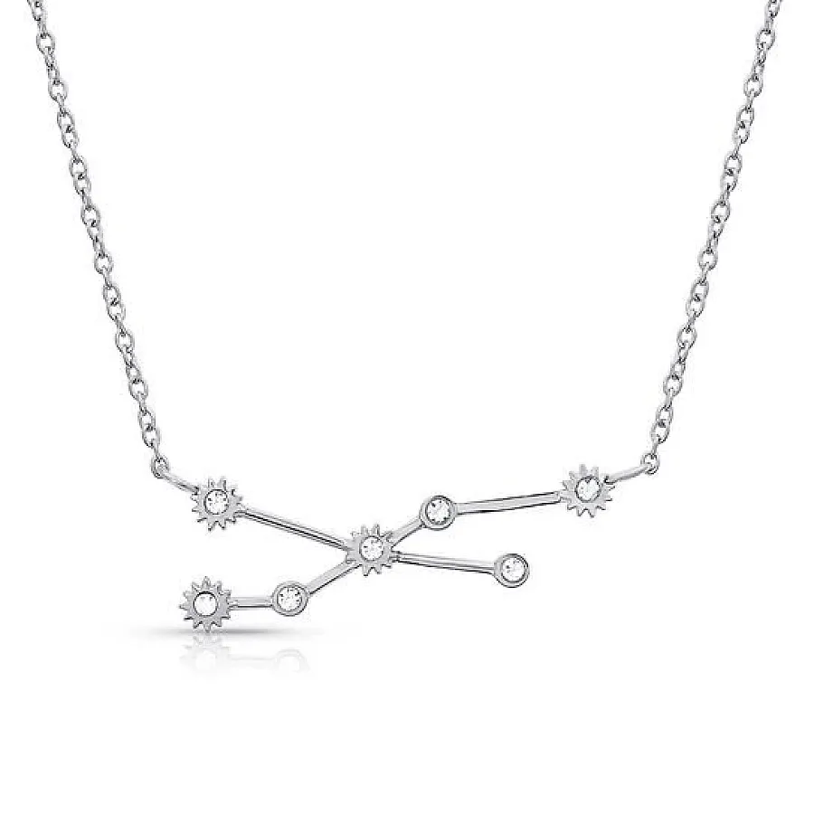 گردنبند نقره زنانه طرح صورت فلکی اردیبهشت