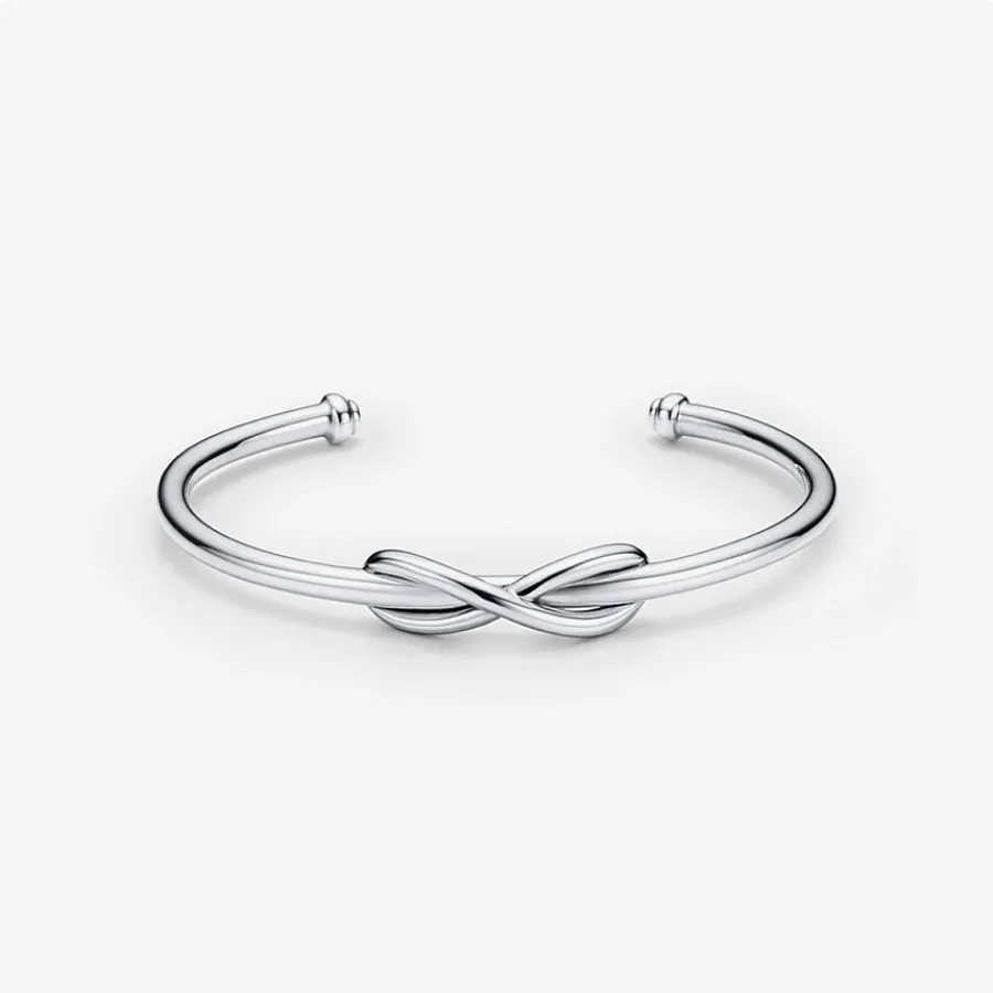 بنگل نقره زنانه طرح بی نهایت