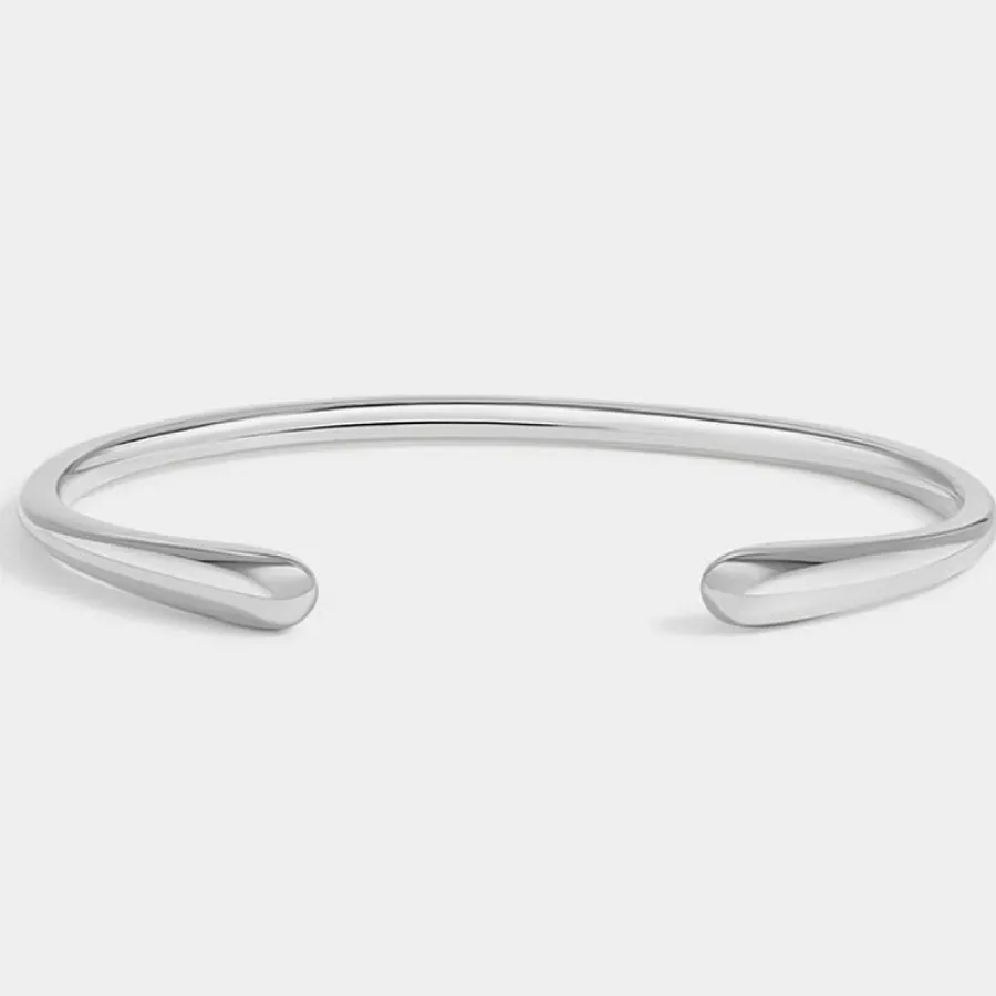 بنگل نقره زنانه طرح ساده