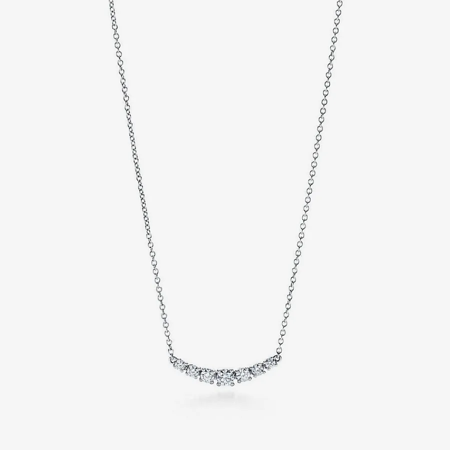 گردنبند و آویز نقره زنانه ریسه ای نگین برلیان