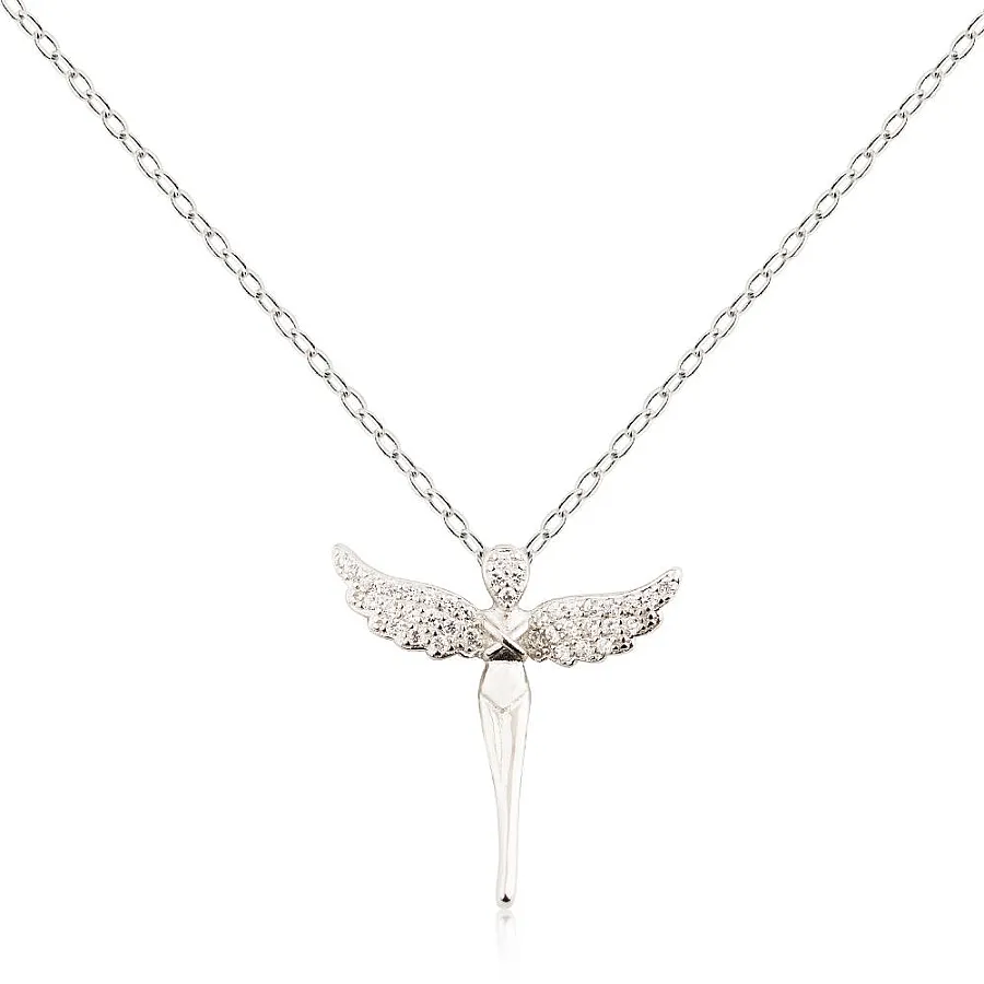 گردنبند و آویز نقره زنانه طرح فرشته