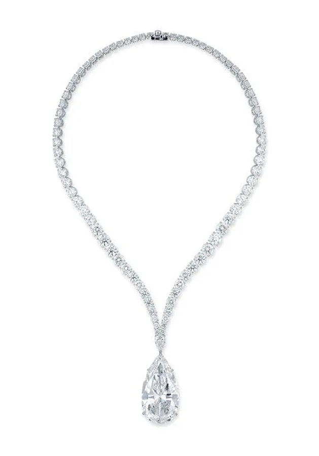 گردنبند و آویز نقره زنانه تک نگین الماس