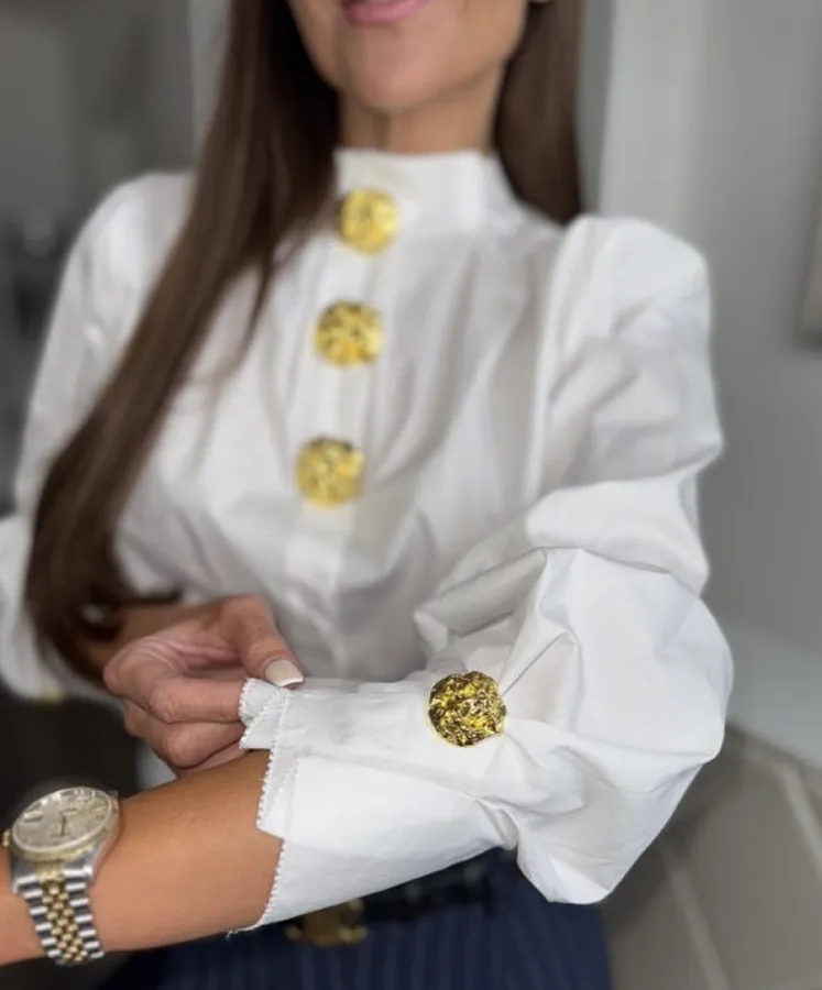 دکمه سردست طلا زنانه طرح برجسته